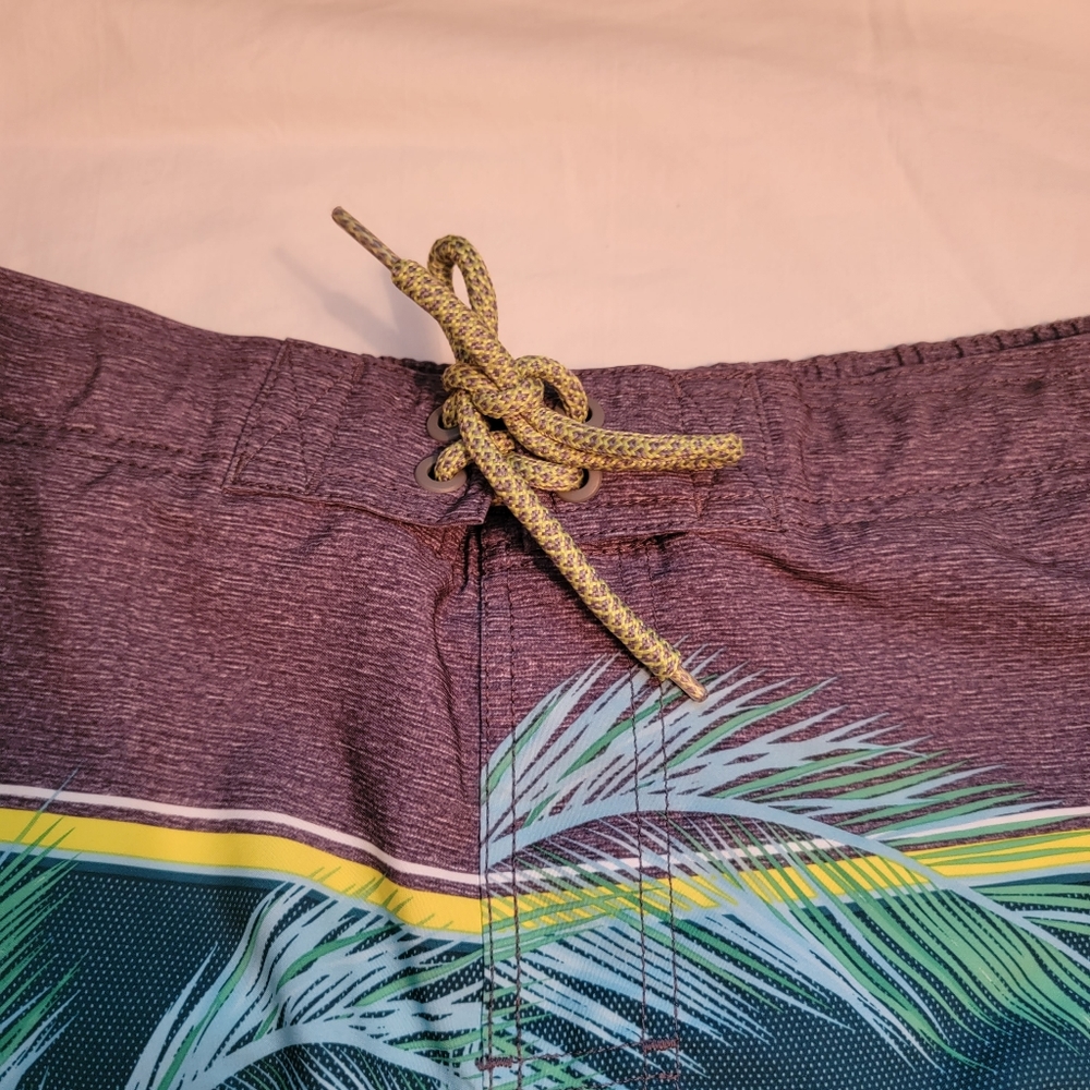 Large George Tropical Athletic Swimming Trunks - Picture 2 of 4